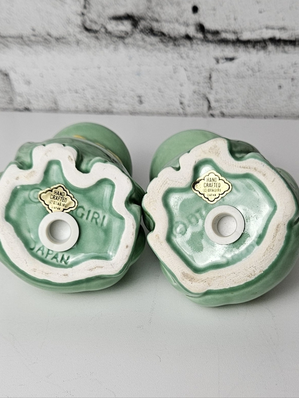 Otagiri Japan Frog Salt Pepper Shakers Spoon Rest Ceramic Kitchen Set Vintage - Picture 13 of 14